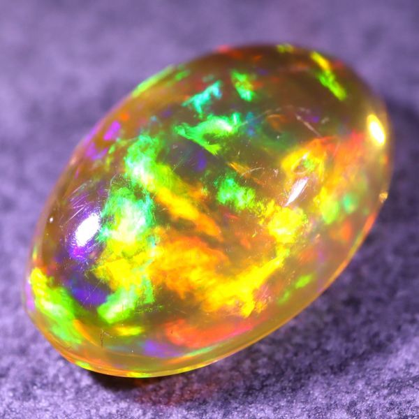 天然ファイアオパール メキシコ産 2.240ct 欧泊 裸石 宝石 ジュエリー 遊色 ファイヤーオパール 天然 墨西哥 loose jewelry fire opal_画像1