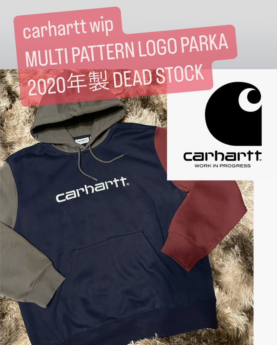 新品 2020年製【carhartt wip カーハート マルチ パターン 肉厚 高級素材 パーカー Lサイズ】wtaps sacai supreme junya COMME des GARONS