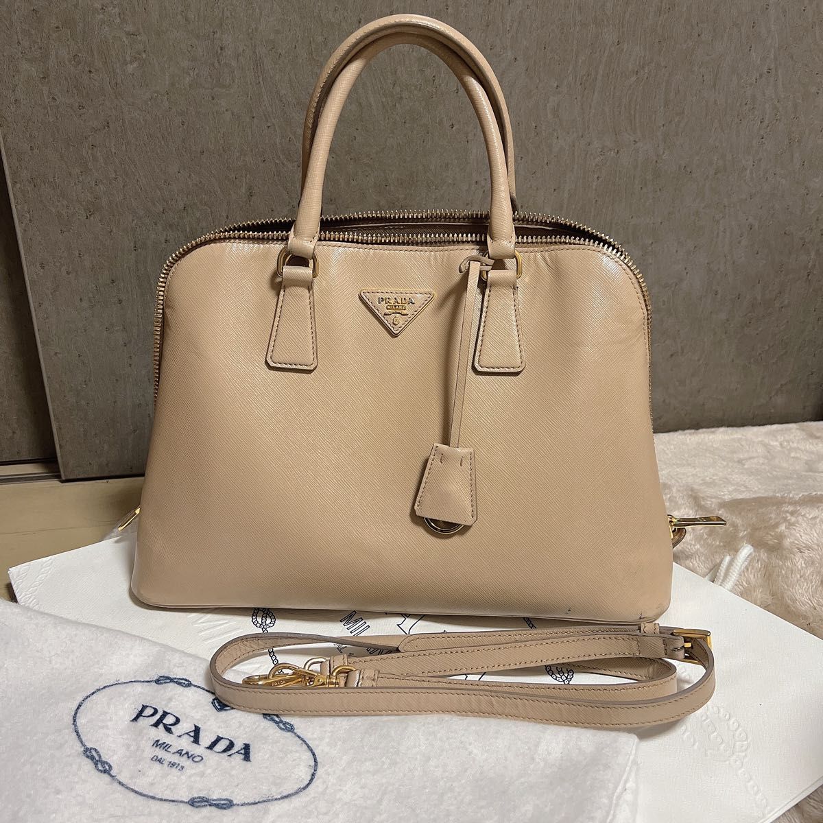 【中古】プラダ PRADA サフィアーノ 2way ハンドバッグ ハンドバッグ ショルダーバッグ