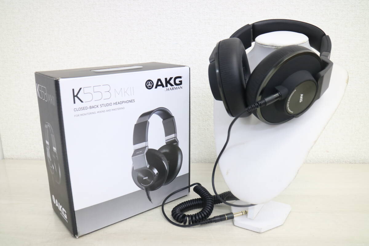 【動作品】 AKG アーカーゲー K553 MKII 密閉型ヘッドホン MK2 1I620