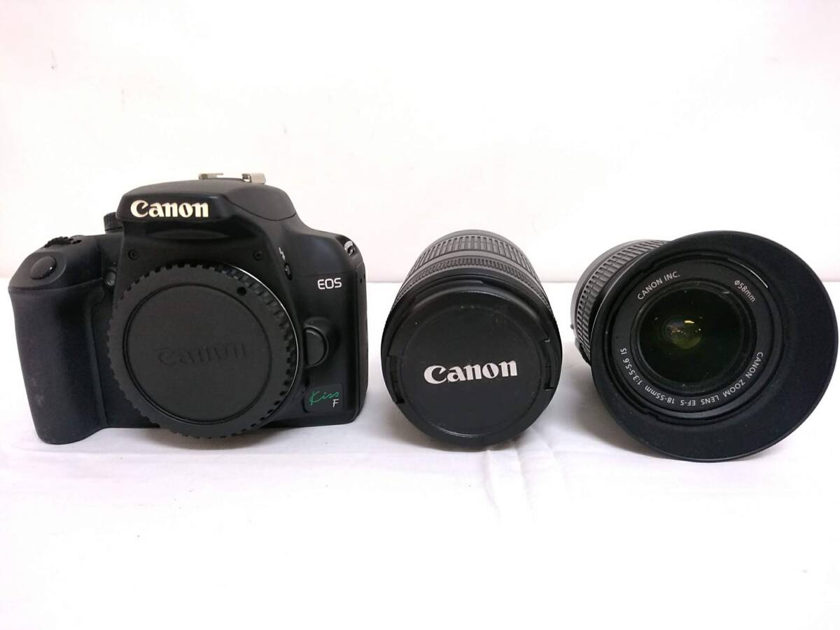 【ジャンク品】Canon キャノン EOS Kiss F DS126191 デジタル一眼レフカメラ レンズ 計3点セット/ズームレンズ/撮影/趣味/6-04KO022506_画像1