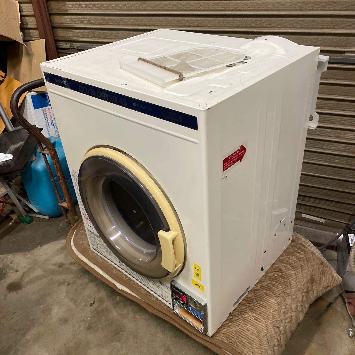  operation A simple operation verification goods Sanyo coin type dryer CD-S45C1 4.5kg 100V 2001 year made exhaust shape electric dryer dryer exclusive use unit SDS-401