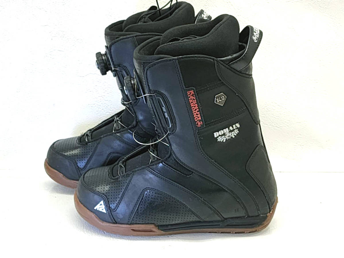 0131★☆　スノーボード　ブーツ　K2　SNOW　BOARDING　DOMAIN　黒　DOMAIN　BOA　US8.5 EUR 41.5 UK7.5 26.5cm☆★_画像2