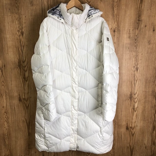 THE NORTH FACE ノースフェイス ロングダウンジャケット 白 550フィル アウトドア アメカジ 古着 e23120502