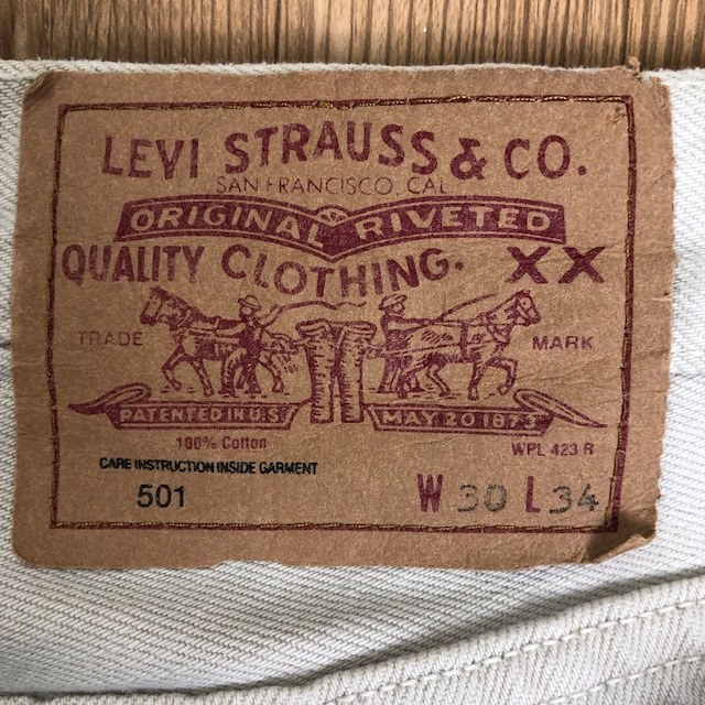 フランス製 90s VINTAGE ユーロ リーバイス Levi's 501 デニム ジーンズ 30×34 メンズSサイズ程 ジーパン 90年代 e24022022_画像2