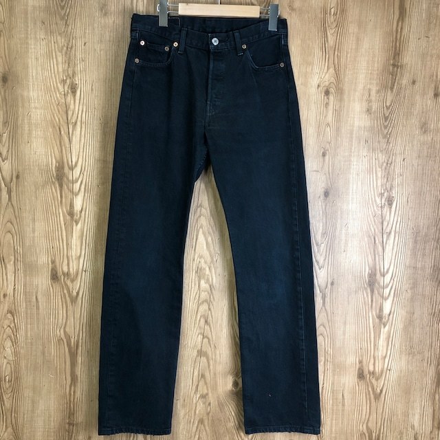 トルコ製 ユーロ リーバイス 501 ブラック デニム ジーンズ Levi's 30×34 メンズSサイズ程 ジーパン 黒 古着 e24021721