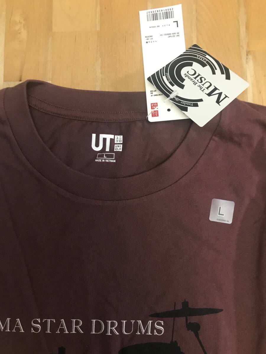 新品　UNIQLO ユニクロ UT TAMA ドラム Tシャツ Lサイズ TAMA STAR DRUMS ザ・ブランズ ミュージック_画像3