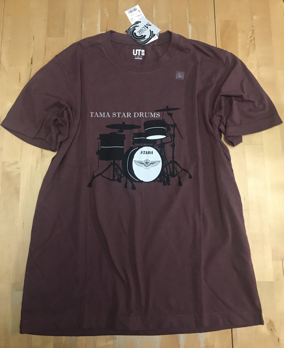 新品 UNIQLO ユニクロ UT TAMA ドラム Tシャツ Lサイズ TAMA STAR DRUMS ザ・ブランズ ミュージックの画像1