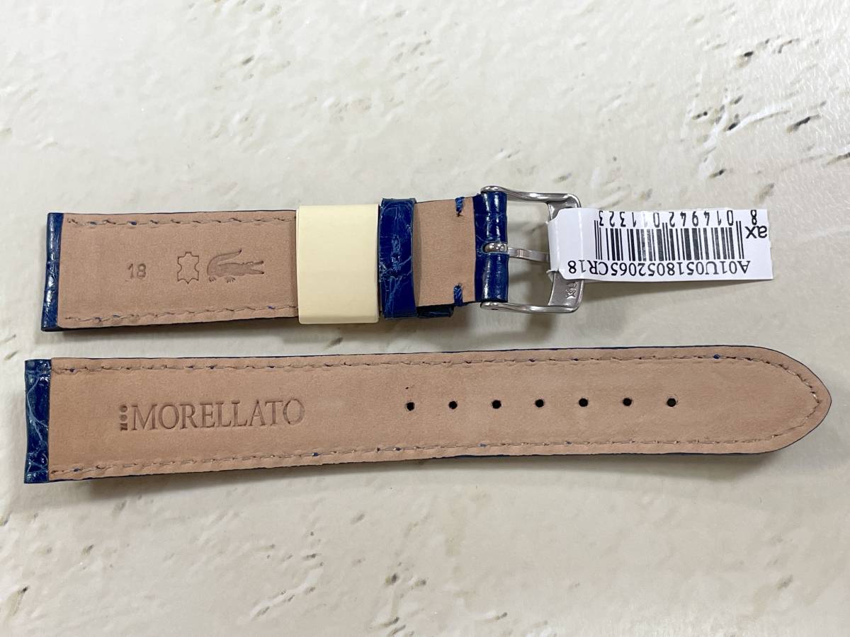 18mm 少々難あり MORELLATO Blue カイマンワニ AMADEUS