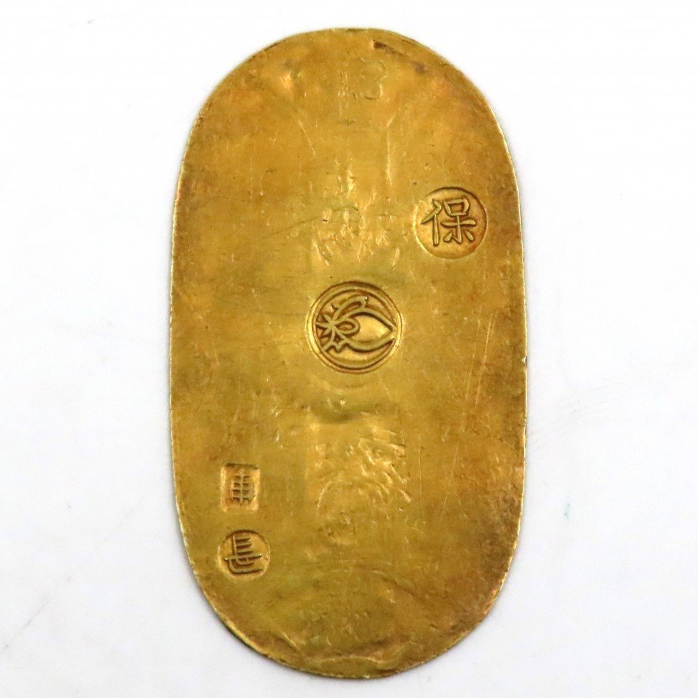 1円～ 天保小判金 背 甫・長 量目:約11.27g y201-2489397【Y商品】_画像2