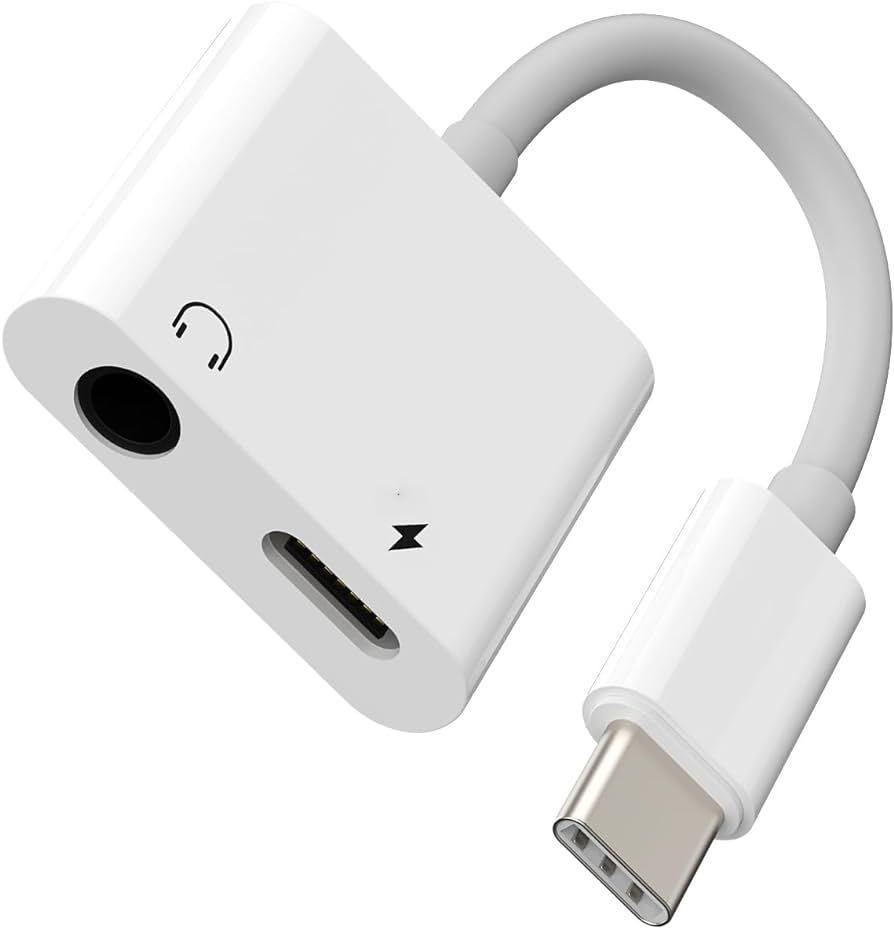 USB C 3.5mm イヤホンジャック BB961 変換アダプタ (2 in 1) 同時急速充電器 オーディオ Type C DAC コンバータ Type-c AUX ケーブル接続_画像1