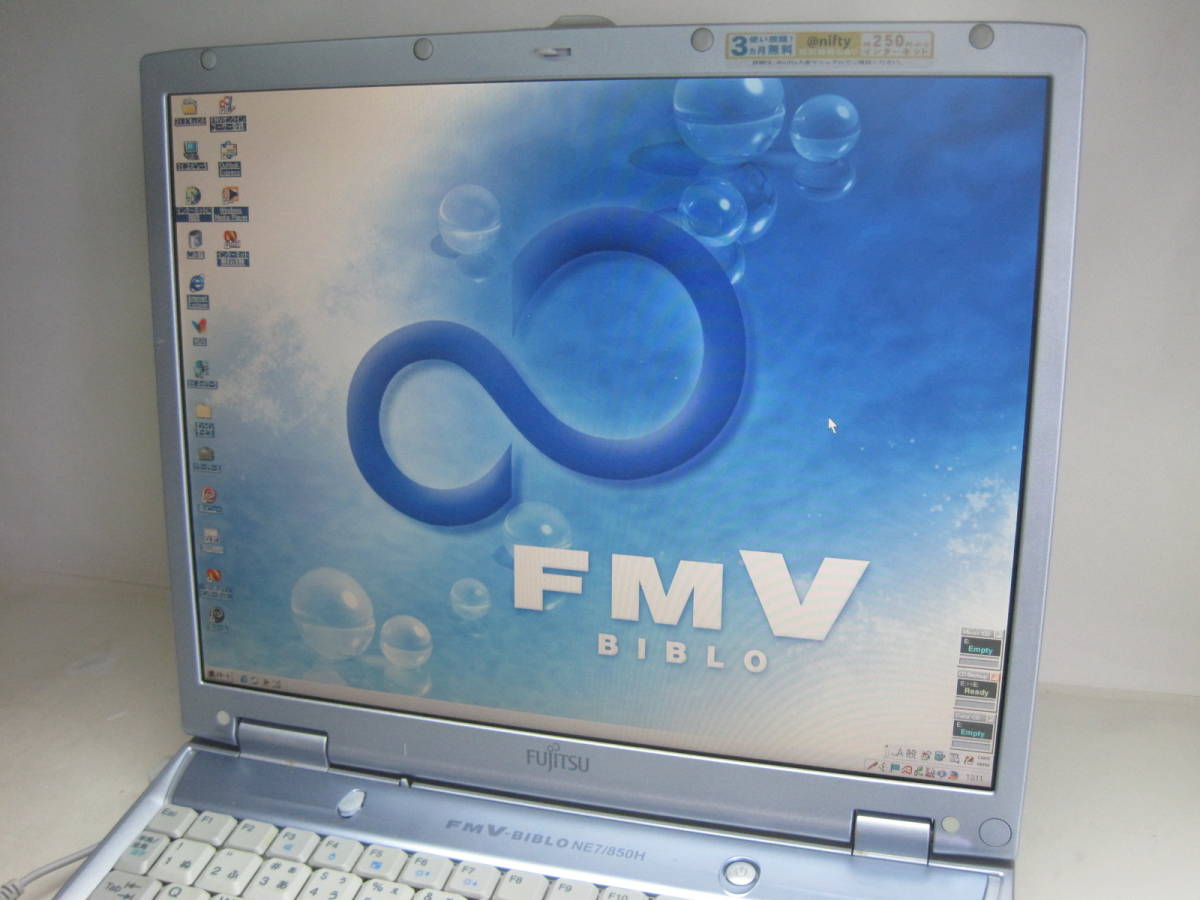  сразу можно использовать Windows Me 2001 год красивый отображение. высота подробности экран . внешний вид память *HDD расширение серийный * parallel терминал имеется Fujitsu NE7/850H
