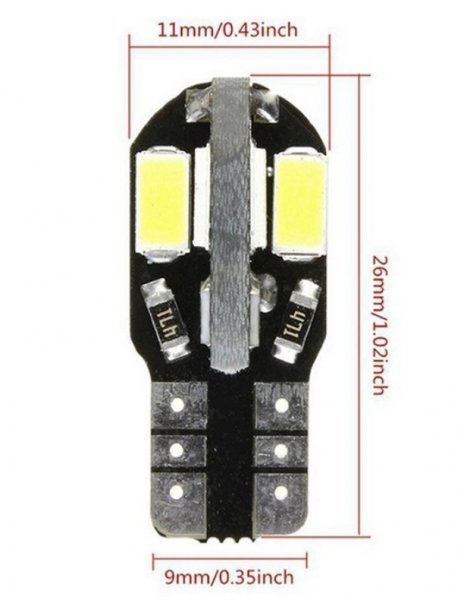 KB9T トライトン 超爆光！T10 LED ルームランプ COB 全面発光 4点セット ホワイト 三菱 /c36/c18/8_画像2