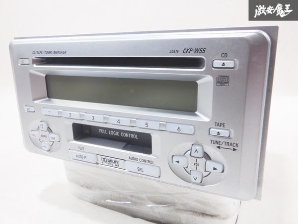 トヨタ 純正 カーオーディオ カセット CD プレーヤー CKP-W55 FH-M8007ZT 08600-00G60 即納 棚27A_画像1