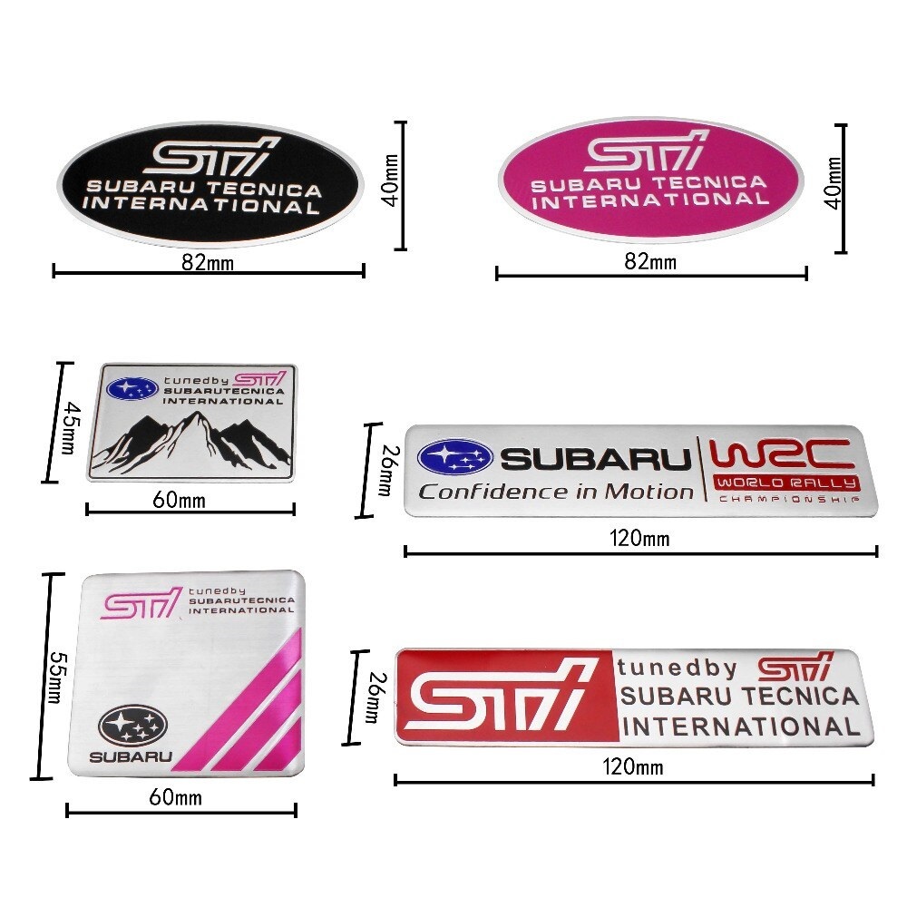[ включая доставку ]STI эмблема plate розовый SUBARU Subaru 3