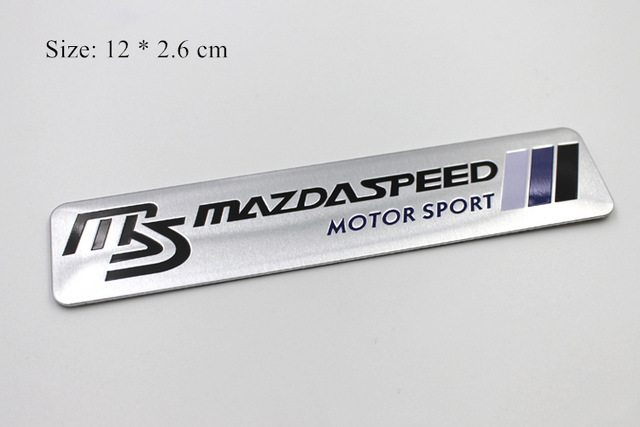 [ including carriage * stock have ]MAZDA SPEED( Mazda Speed ) emblem plate blue length 2.6cm× width 12cm made of metal MS