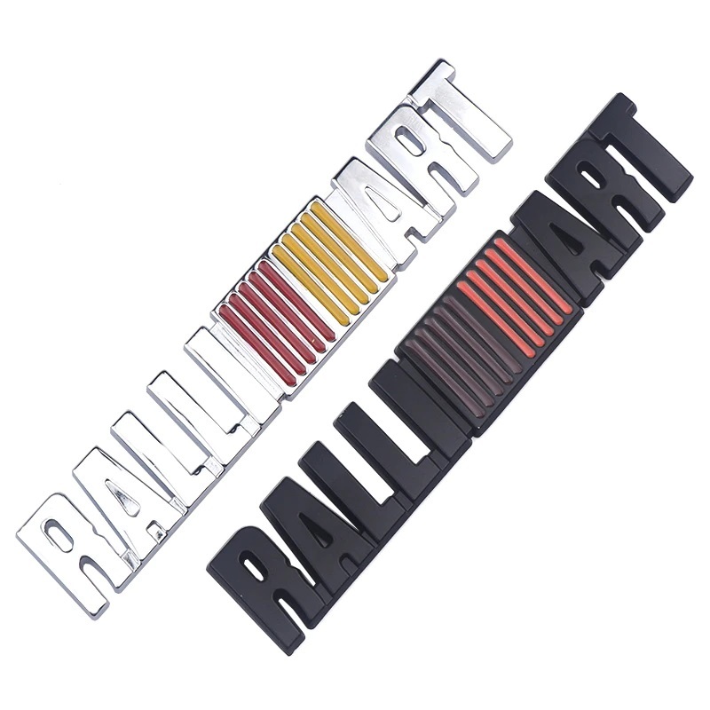 【送料込】RALLI ART(ラリーアート) 3Dエンブレム ブラック 両面テープ 縦2.5cm×横12.6cm 金属製 三菱　_画像3