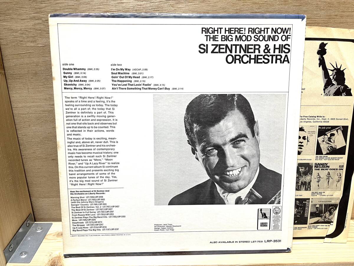 SI ZENTNER「RIGHT HERE! RIGHT NOW!」MODS/RARE GROOVE/ ROCK/FUNK/JAZZ/LRP-3531/60'S/モッズ/ゴーゴー_画像2