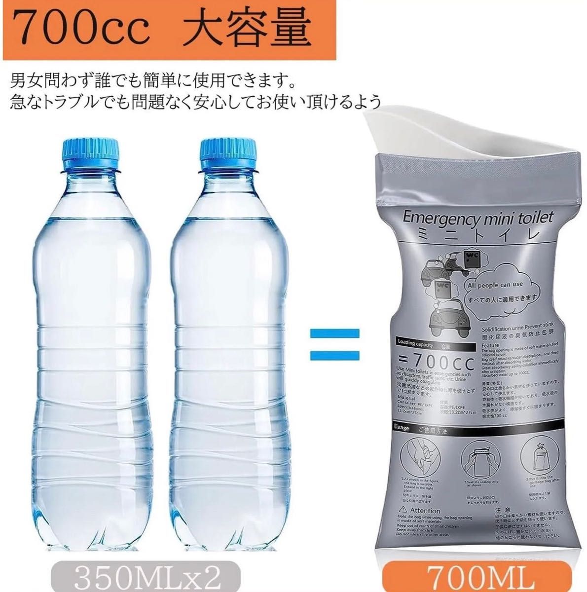 携帯トイレ　ポータブルトイレ　災害　キャンプ　ドライブ　非常時　簡易トイレ　登山　20個セット