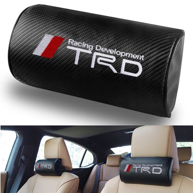  внутренний рассылка 2 шт. комплект TRD Toyota TOYOTA карбоновый волокно шея накладка подголовники pillow подушка черный чёрный GR so