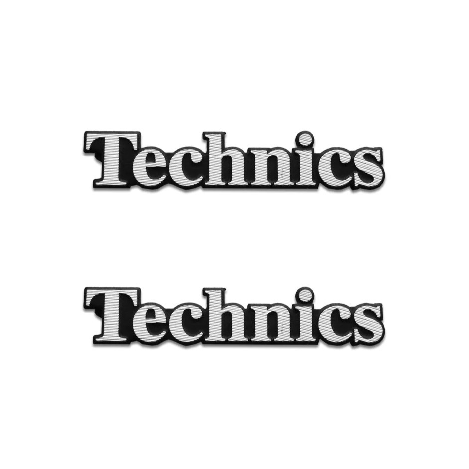 Technics テクニクス アルミ エンブレム プレート シルバー/ブラック ec_画像4