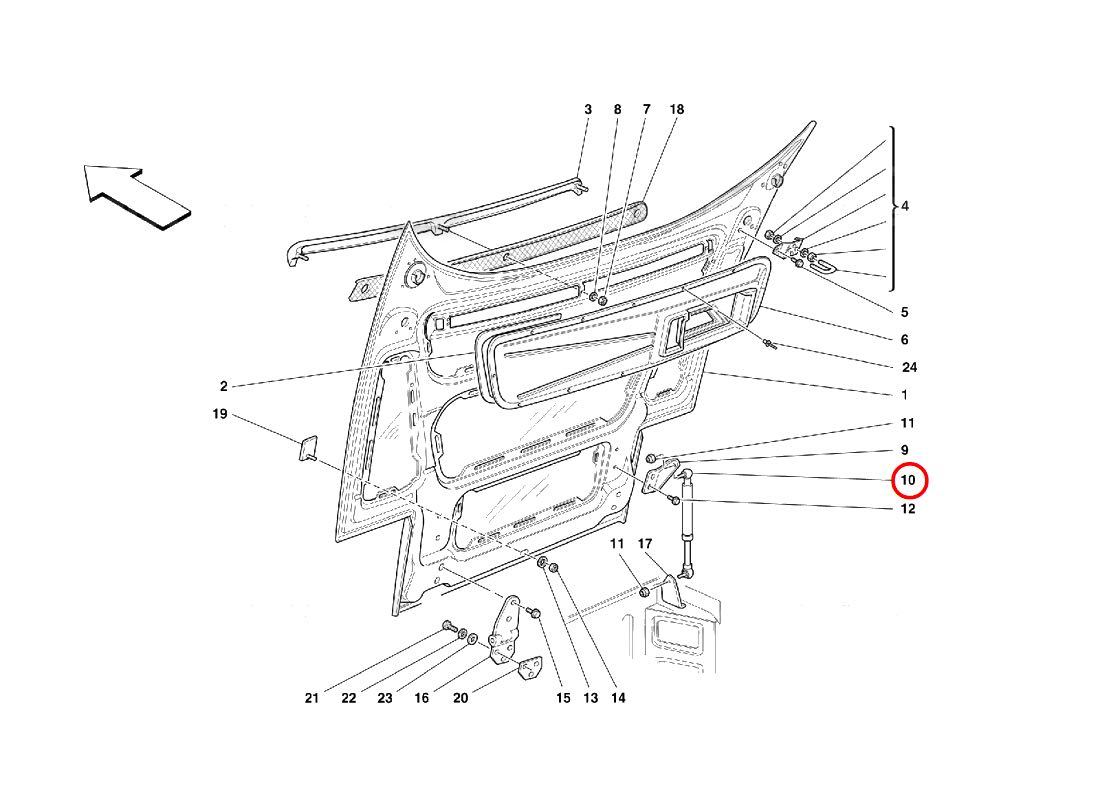 フェラーリ純正品 フードダンパー 62175300 4本セット 送料無料 348 355 Ferrari ボンネット　F355_画像4