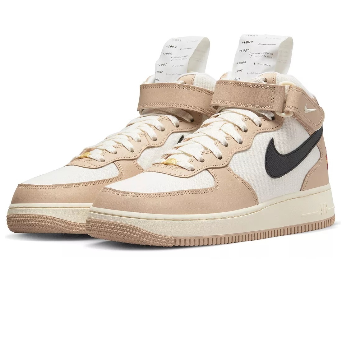 ■ナイキ エア フォース 1 ミッド 07 LX シマー/ブラック/ペールアイボリー 新品 28.0cm US10 NIKE AIR FORCE 1 '07 MID LX DX2938-200_画像6