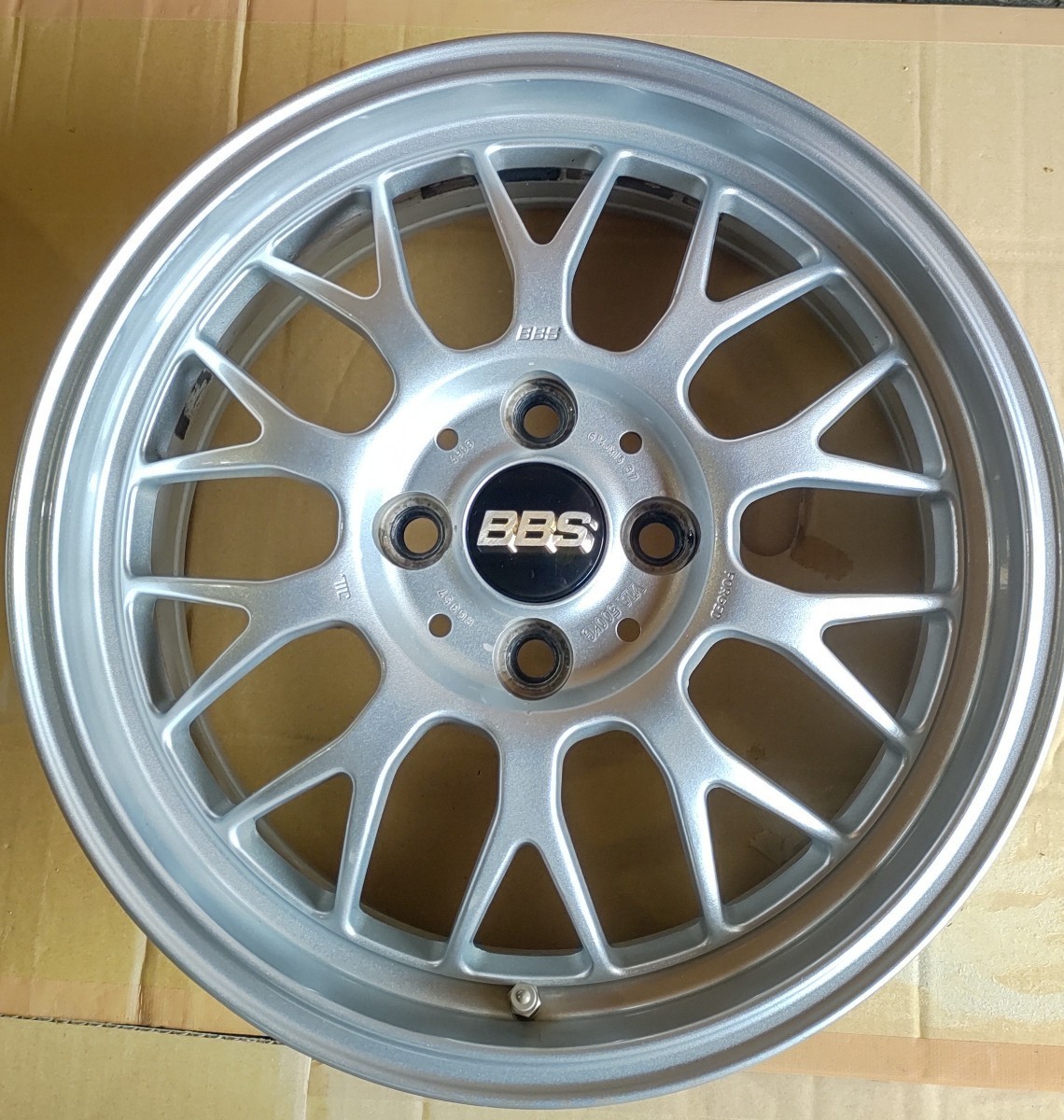 BBS RG-F RG357 15インチ 6.5J＋37 PCD100 4穴 FORGED 鍛造 シルバー 4本　中古_画像5