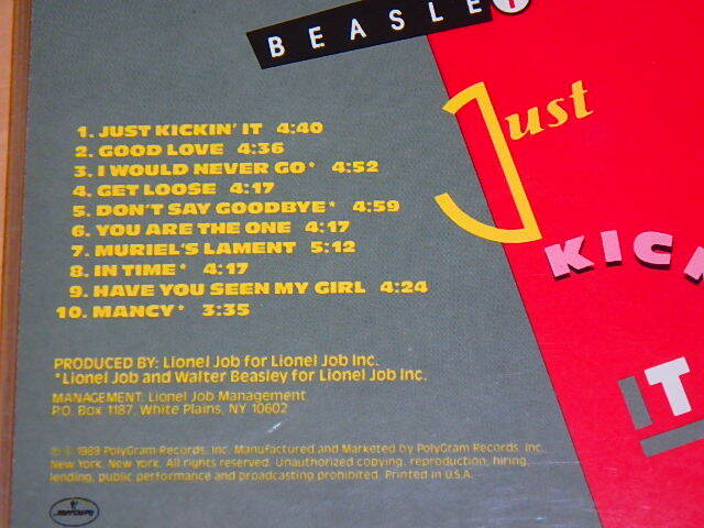 Just Kickin' It　/　 Walter Beasley（ウォルター・ビーズリー）　/　US盤　CD_画像3