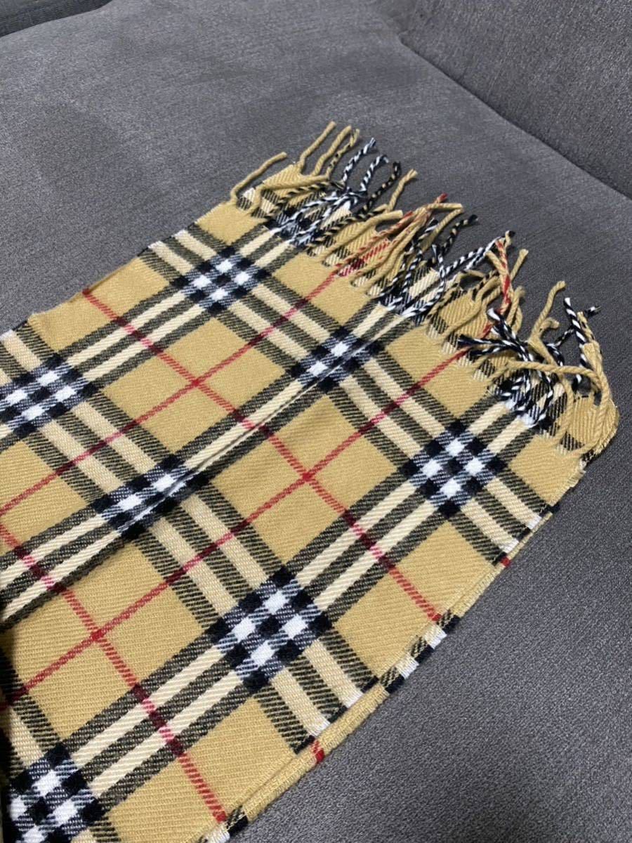 BURBERRY バーバリー マフラー ノバチェック チェック メンズ レディース 防寒具 ベージュ ブランド 人気 1円〜_画像6