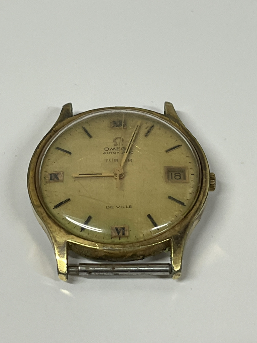 【TA6】OMEGA／オメガ AUTOMATIC TURLER DEVILLE Wネーム 自動巻き ゴールド 腕時計の画像1