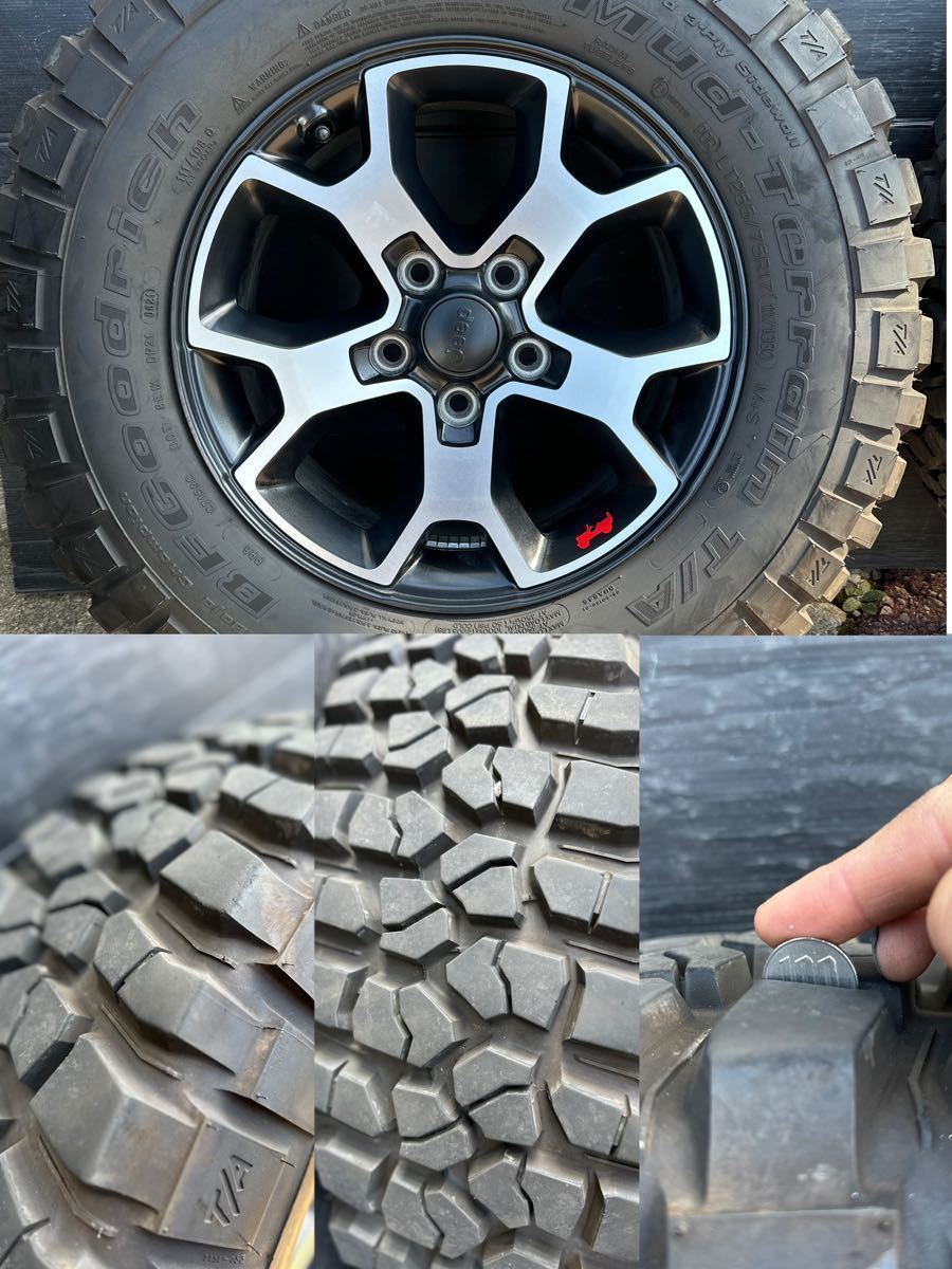 極美品【BF Goodrich Mud-Terrain LT255/75R17】5本セット【Jeep JLラングラー ルビコン 純正ホイール 17インチ 7.5J5HPCD127+44.45】_画像6