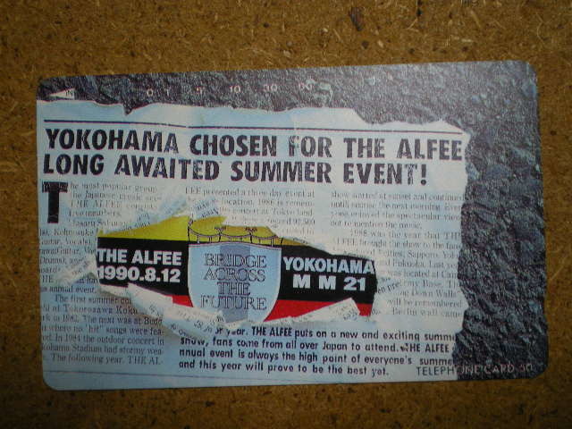 alfee・THE ALFEE（ジ・アルフィー）1990.8.12　横浜MM21　テレカ_画像1