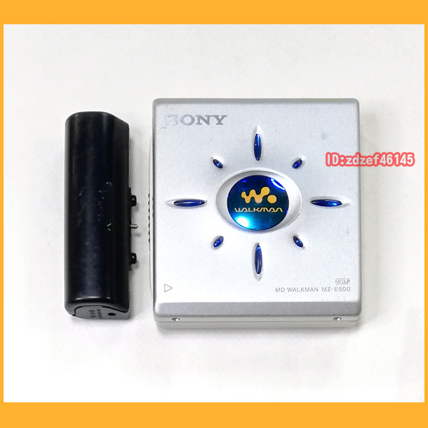 ●WALKMAN●SONY ウォークマン MZ-E500 ブルー 電池ケース付き ポータブルMDプレーヤー●_画像1