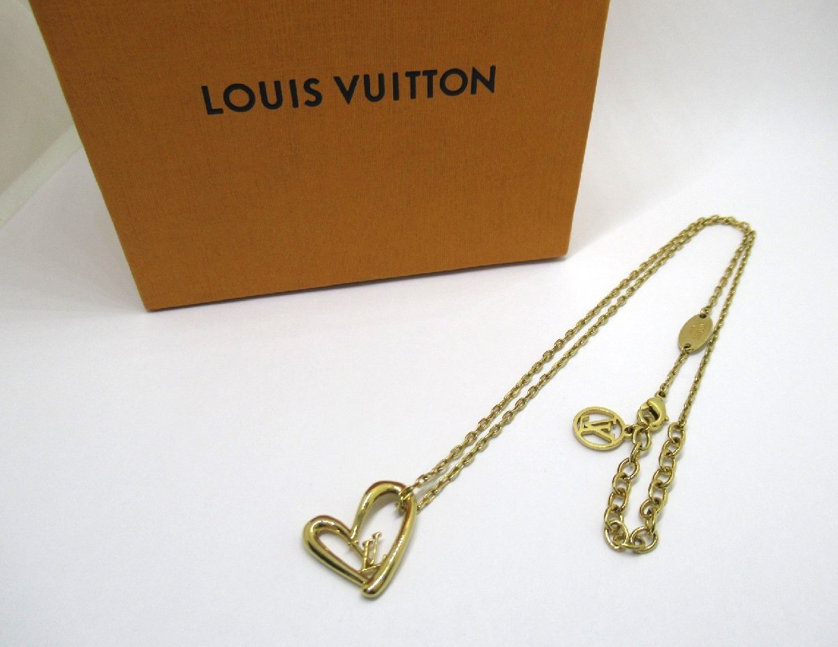 LOUIS VUITTON ルイヴィトン GP ネックレス・ハート フォーリンラブ M00465 アクセサリー BOX付 中古 Aランク BRB・バッグ・財布