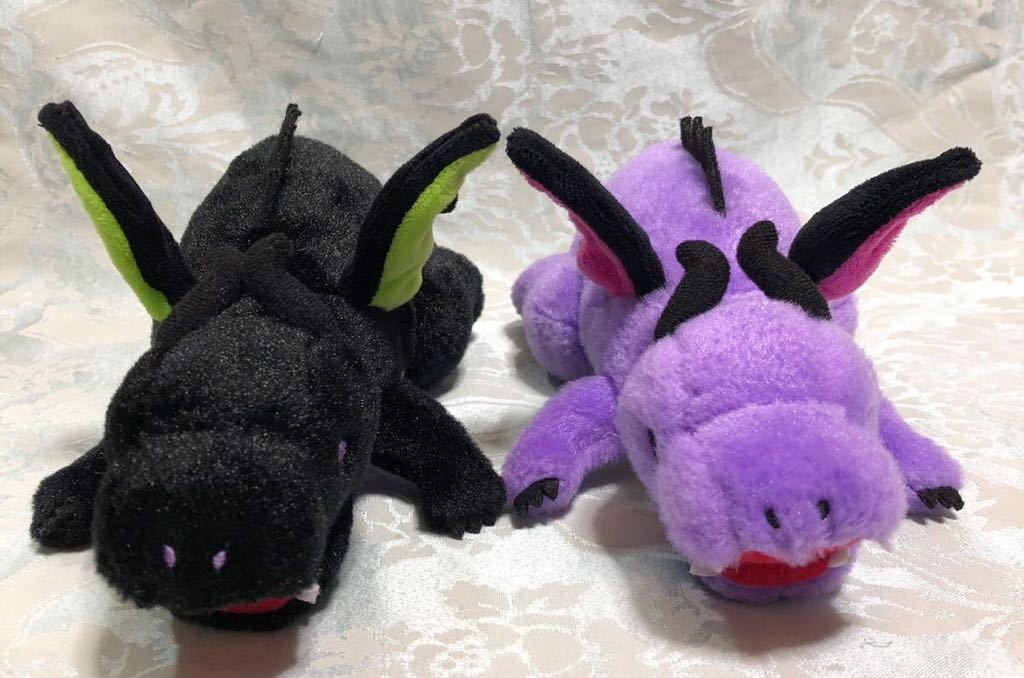 ダークネスドラゴンねそべり ダーク パープル ぬいぐるみ 黒 紫 ぬいぐるみ 26㎝ ダークネス ドラゴン Darkness Dragon 竜 龍 _画像4