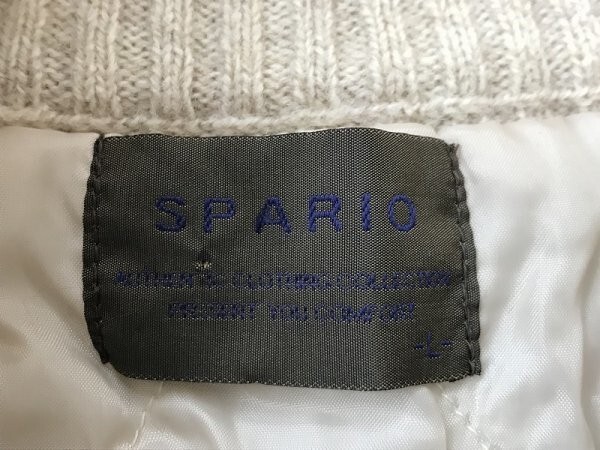 SPARIO メンズ 裏キルティング ニットジップジャケット L 杢ベージュ_画像2