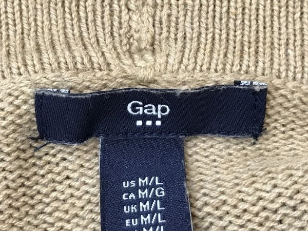 GAP Gap lady's knitted long the best feather weave M/L light brown 