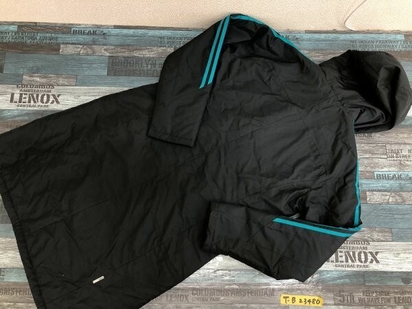 ADIDAS CLIMAPROOF Adidas lady's bench coat OT charcoal gray 