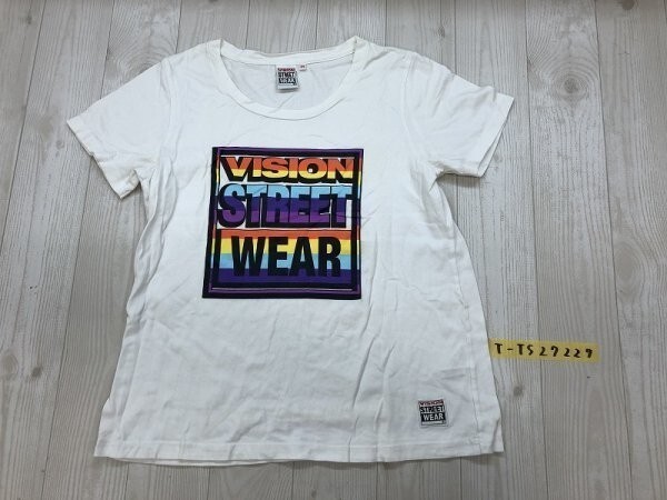 VISION STREET WEAR メンズ ロゴプリント 半袖Tシャツ M 白_画像1