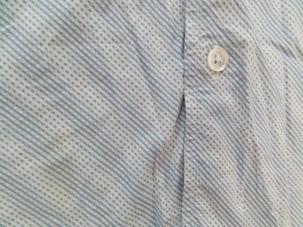 DKNY Donna Karan мужской тонкий Fit общий рисунок рубашка с длинным рукавом L белый бледно-голубой бежевый 