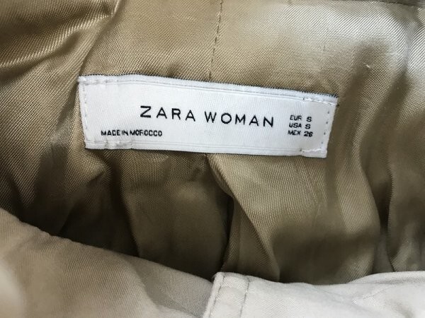 ZARA WOMAN ザラ レディース トレンチコート S ベージュ_画像2