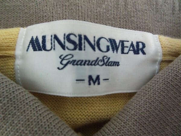 GRAND SLAM Munsingwear マンシングウェア レディース ゴルフ 長袖ポロシャツ M 黄色_画像2