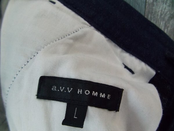 a.v.v hommea- беж беж Homme мужской задний резина шнур имеется легкий Denim джинсы брюки L темно синий 