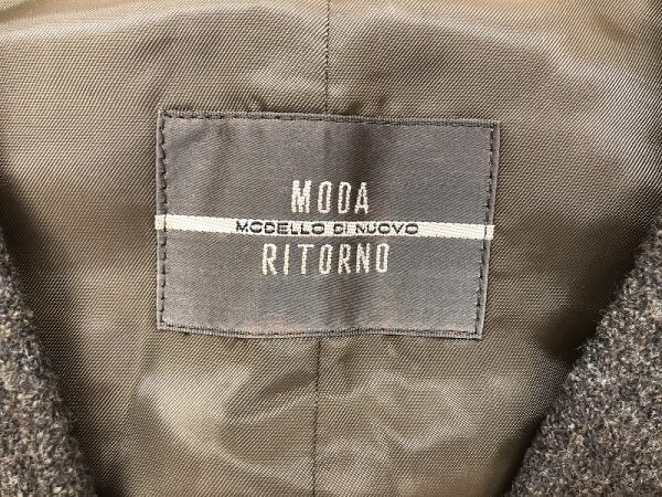 MODA RITORNO メンズ ウールニットベスト M 茶_画像2