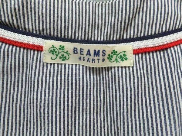 BEAMS HEART ビームスハート レディース 七分袖 ロングカーディガン 紺_画像2