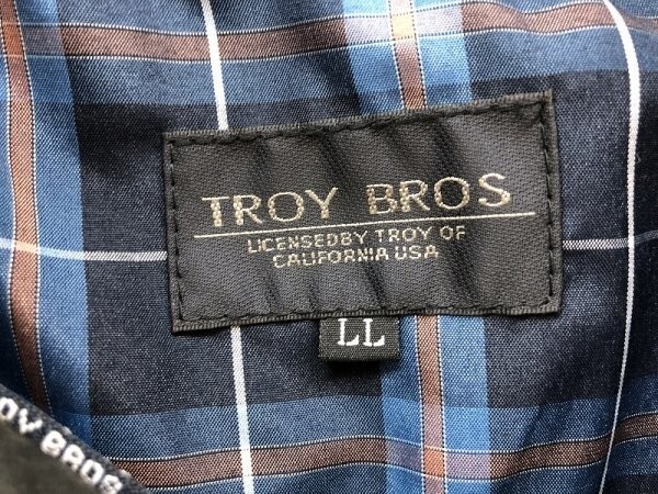 TROY BROS トロイブロス メンズ 裏メッシュ 比翼ジップ ポリエステル 薄手 ジャケット LL(175-185) 黒の画像2