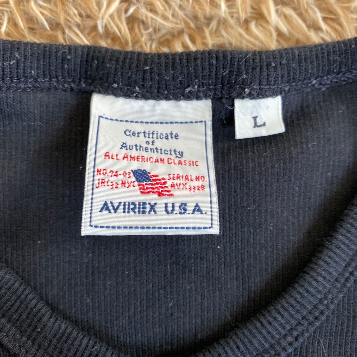 t14 AVIREX tシャツ サイズL表記 中国製_画像4