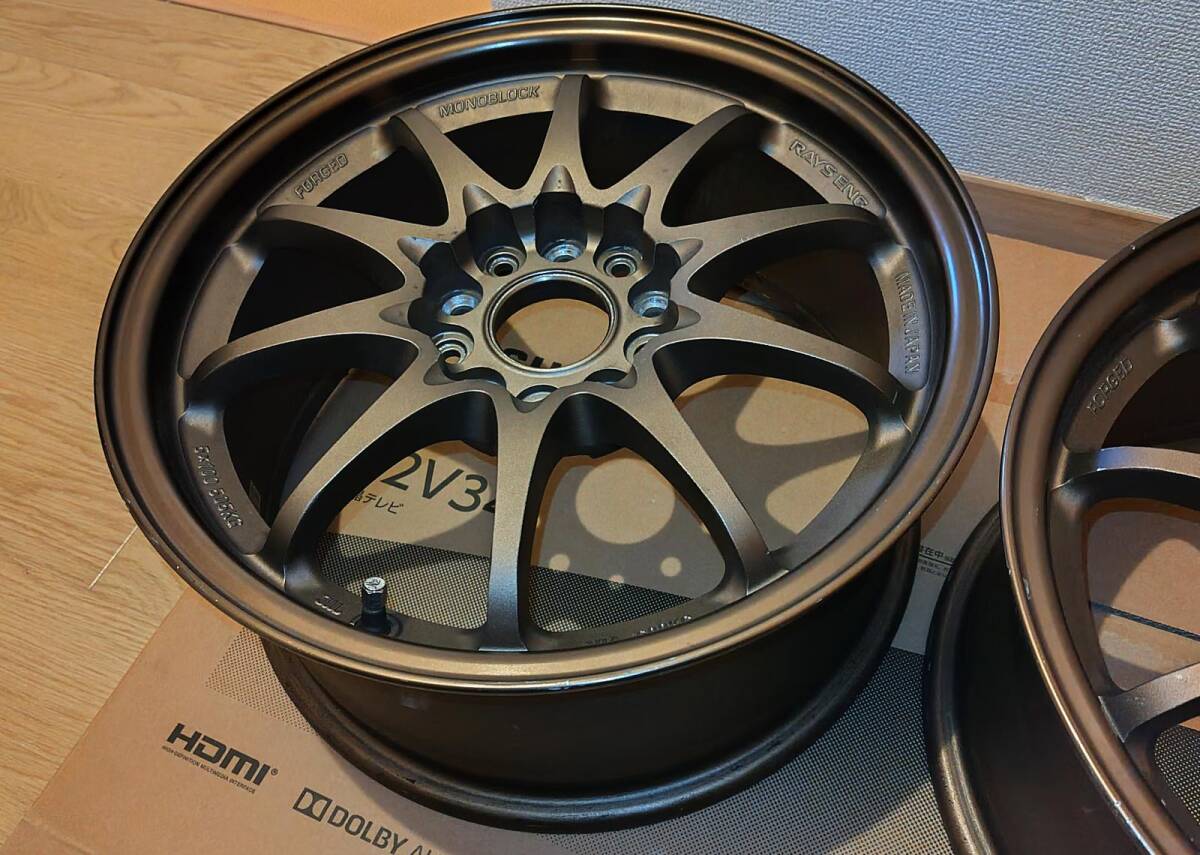 RAYS VOLK CE28N 7.5J+39 5穴114.3 ブロンズ 中古2本_画像2