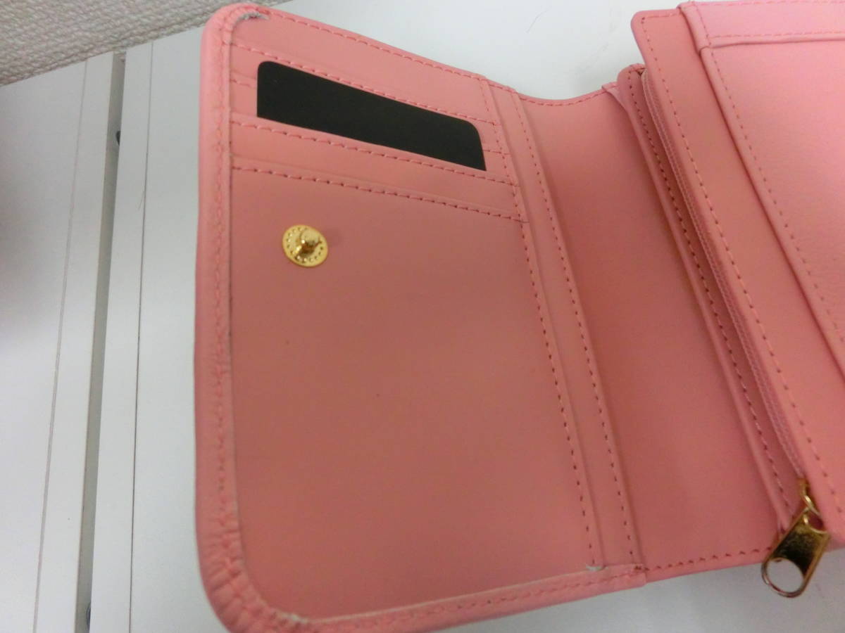 未使用品 保管品 MONO COMME CA モノコムサ 財布 カードケース 二つ折り ピンク レディース/激安1円スタート_画像8